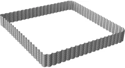 Carré à tarte perforé cannelé 23 x 23 x ht 3 cm De Buyer