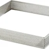 Carré à tarte perforé inox ht 2 cm 16 x 16 cm Mallard Ferrière