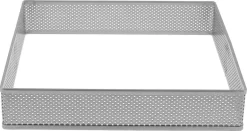 Carré à tarte perforé inox ht 3,5 cm 14 x 14 cm Mallard Ferrière