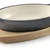 Cassolette ovale fonte grise 17 x 12 cm Lacor