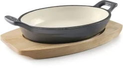 Cassolette ovale fonte grise 17 x 12 cm Lacor