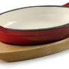 Cassolette ovale fonte rouge 17 x 12 cm Lacor