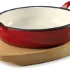 Cassolette ronde fonte rouge Ø 18 cm Lacor
