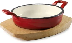 Cassolette ronde fonte rouge Ø 18 cm Lacor