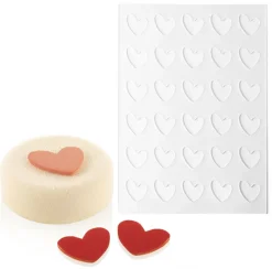 Chablon en silicone (x 2) 30 Coeurs Silikomart