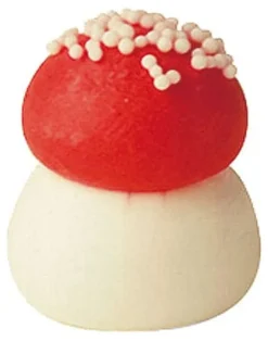 Champignon rouge en sucre Décoration gâteau Ø 1,8 cm (x 100)