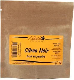 Citron noir en poudre 50 g Mélodie Gourmande