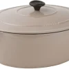 Cocotte ovale en fonte champignon 31 x 26 cm Le Chasseur