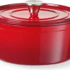 Cocotte ovale en fonte rouge 31,7 x 24 cm Hendi