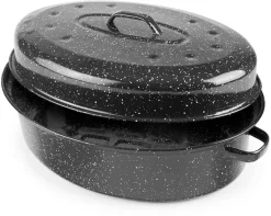 Cocotte Roaster acier émaillé 42 x 32 cm Ibili