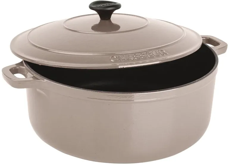 Cocotte ronde en fonte champignon Ø 18 cm Le Chasseur
