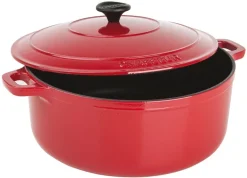 Cocotte ronde en fonte rouge Ø 20 cm Le Chasseur