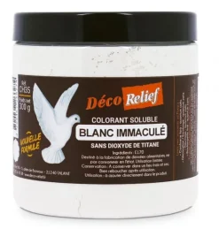 Colorant alimentaire blanc E170 liposoluble 300 g Déco Relief