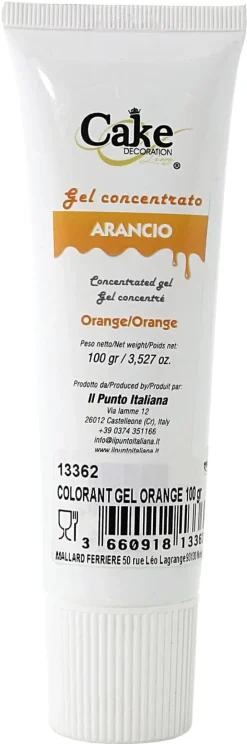 Colorant alimentaire en gel liposoluble Orange 100 g Cake Décoration