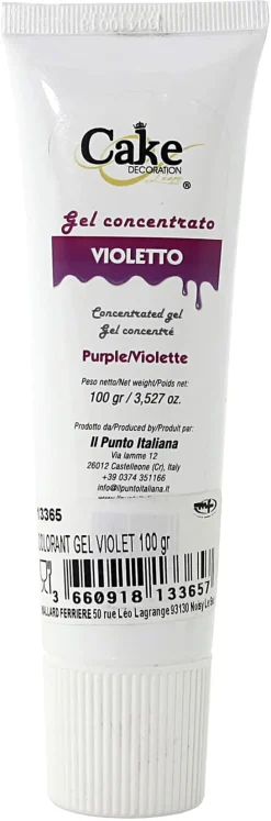 Colorant alimentaire en gel liposoluble Violet 100 g Cake Décoration