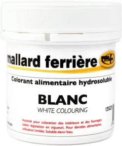 Colorant alimentaire en poudre blanc 20 g Mallard Ferrière