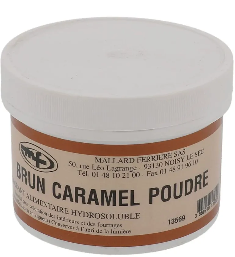 Colorant alimentaire en poudre brun caramel 100 g Mallard Ferrière