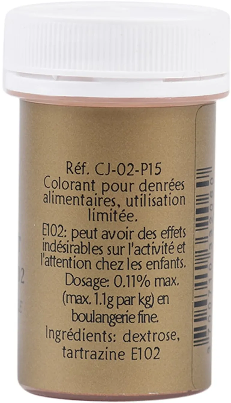 Colorant alimentaire en poudre jaune 10 g Selectarôme