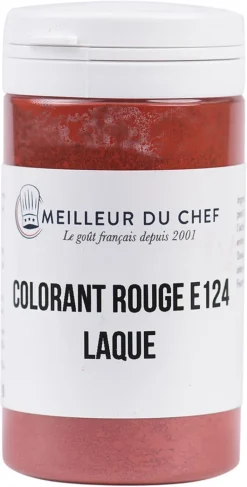 Colorant alimentaire en poudre rouge E124 25 g Selectarôme