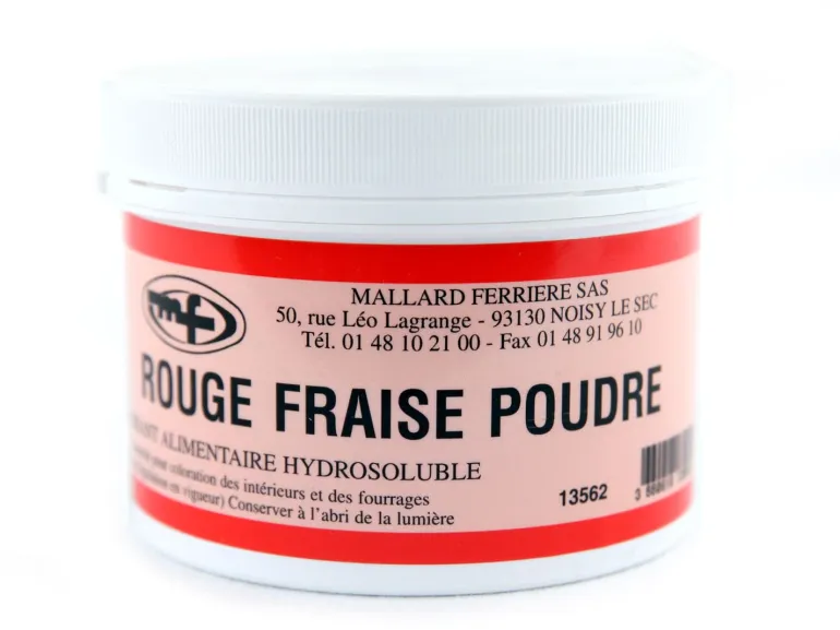 Colorant alimentaire en poudre rouge fraise 50 g Mallard Ferrière