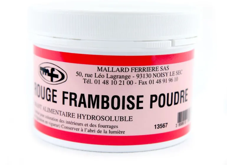 Colorant alimentaire en poudre rouge framboise 100 g Mallard Ferrière