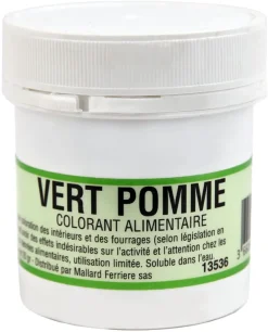 Colorant alimentaire en poudre vert pomme 20 g Mallard Ferrière