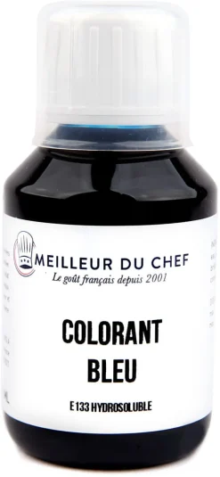 Colorant alimentaire liquide bleu E133 1 litre Meilleur du Chef