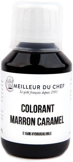 Colorant alimentaire liquide marron-caramel 1 litre Meilleur du Chef