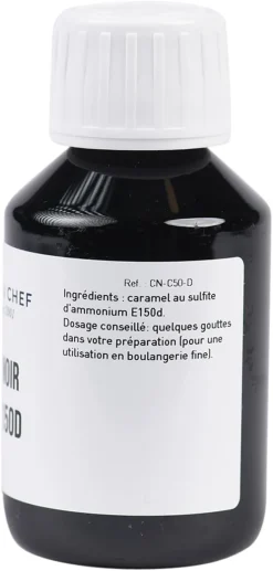 Colorant alimentaire liquide noir-caramel E150d 58 ml Meilleur du Chef