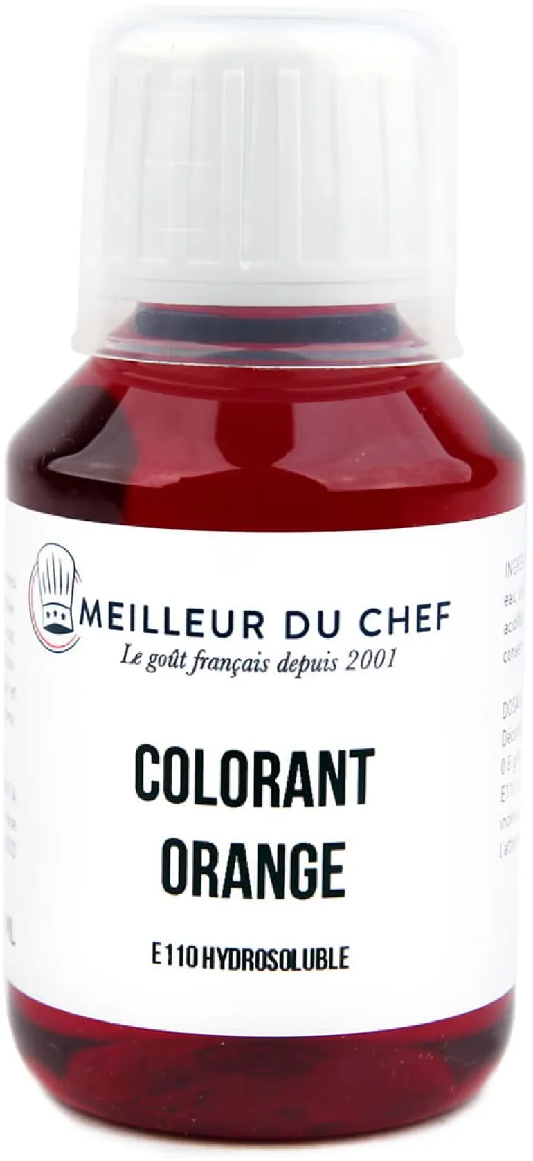 Colorant alimentaire liquide orange E110 115 ml Meilleur du Chef