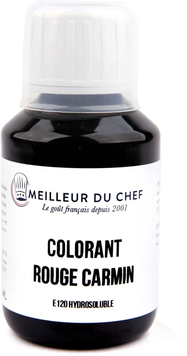 Colorant alimentaire liquide rouge carmin E120 58 ml Meilleur du Chef