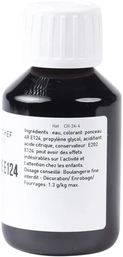 Colorant alimentaire liquide rouge fraise E124 58 ml Meilleur du Chef