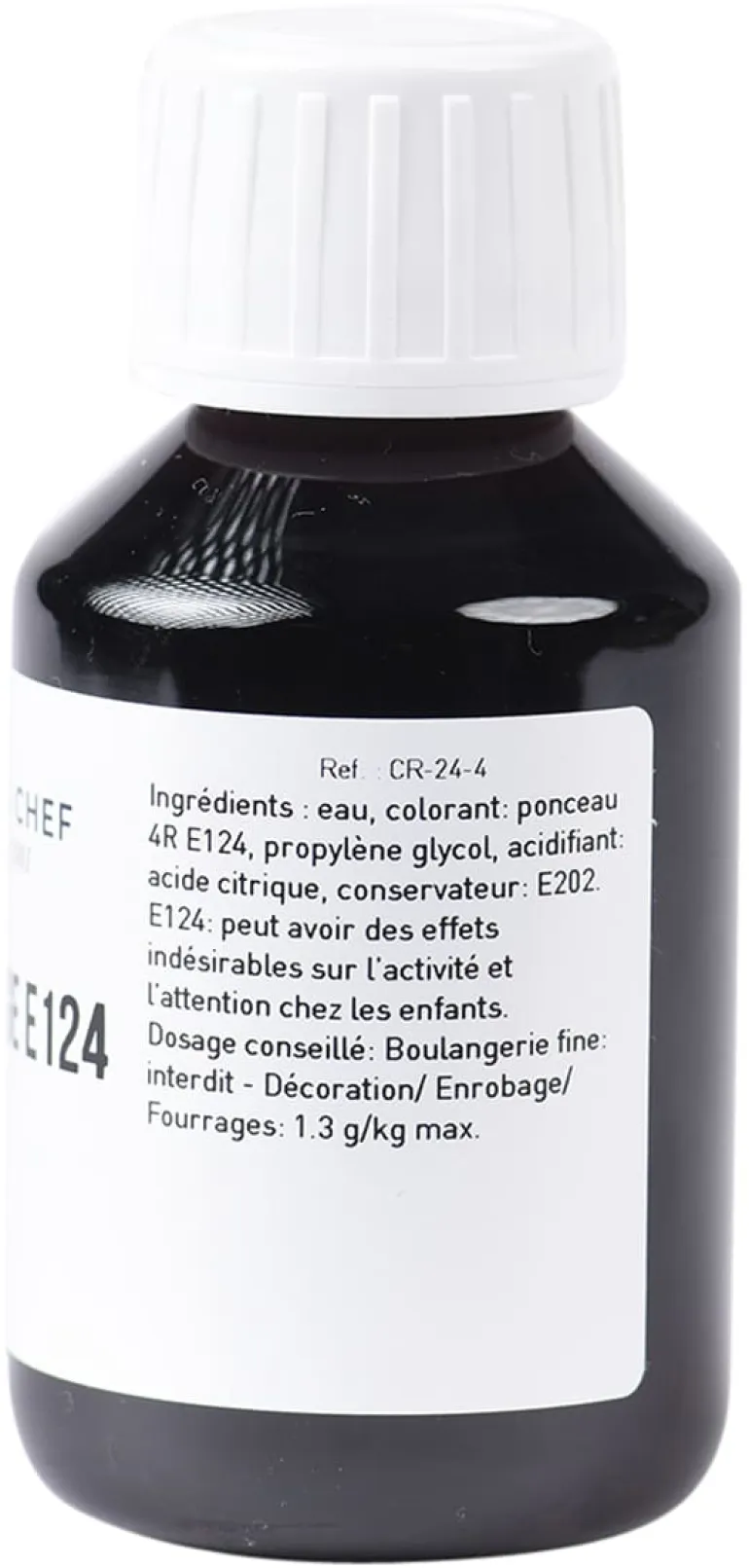 Colorant alimentaire liquide rouge fraise E124 58 ml Meilleur du Chef