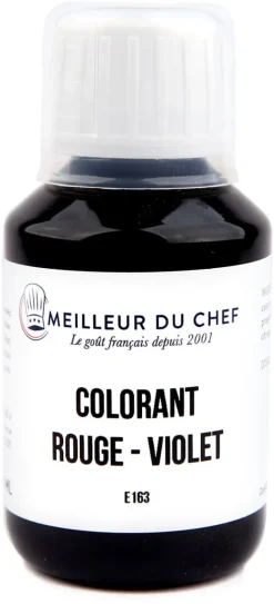 Colorant alimentaire liquide rouge-violet E163 115 ml Meilleur du Chef