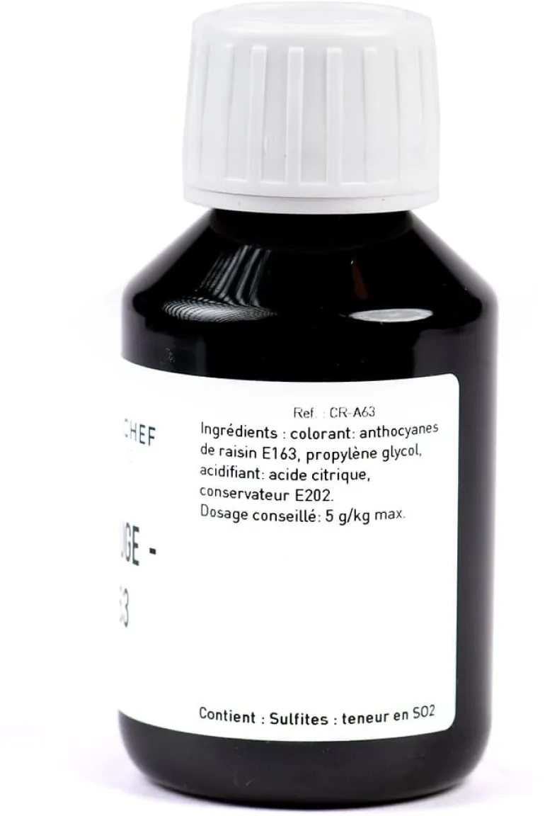 Colorant alimentaire liquide rouge-violet E163 115 ml Meilleur du Chef