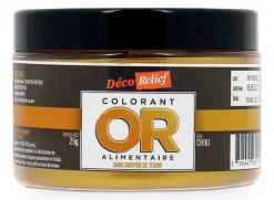 Colorant en poudre de surface Or scintillant 25 g Déco Relief