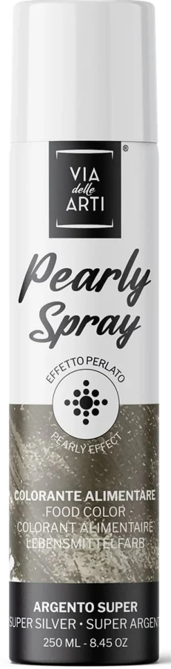 Colorant en spray effet métallisé Argent 250 ml Via delle Arti