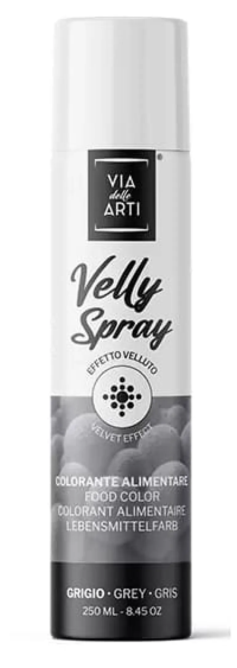 Colorant en spray effet velours Gris 250 ml Via delle Arti