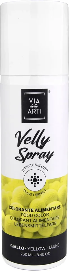 Colorant en spray effet velours Jaune 250 ml Via delle Arti
