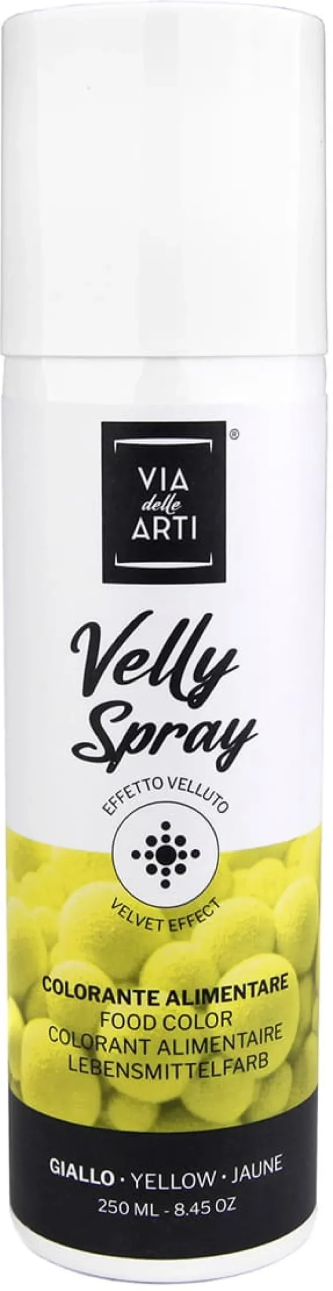 Colorant en spray effet velours Jaune 250 ml Via delle Arti