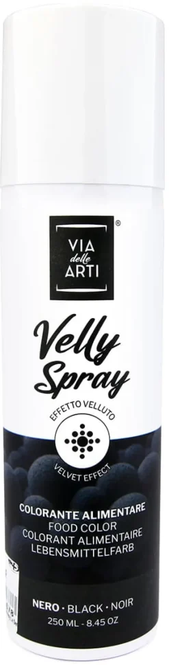 Colorant en spray effet velours Noir 250 ml Via delle Arti
