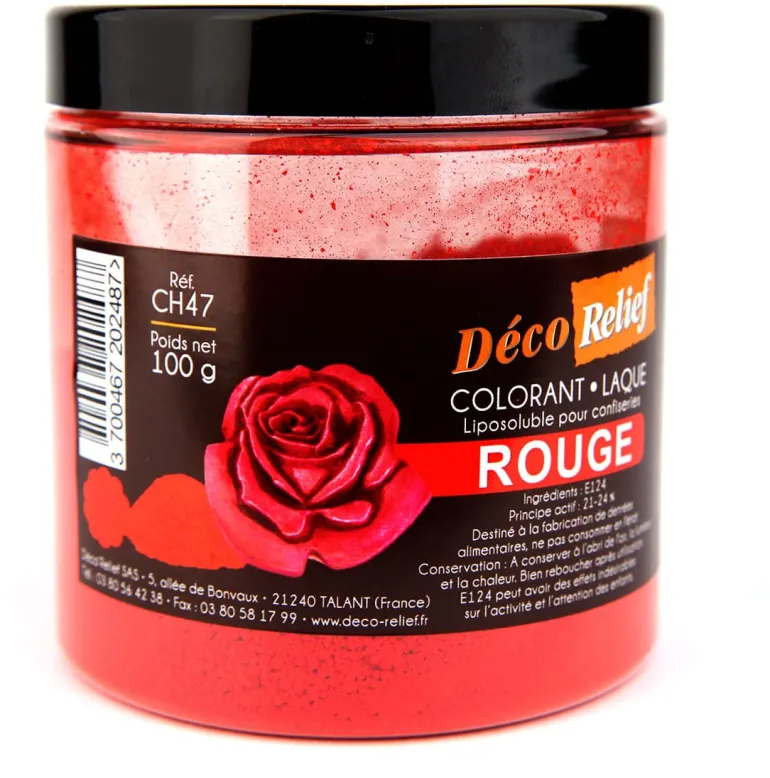 Colorant rouge liposoluble 100 g Déco Relief