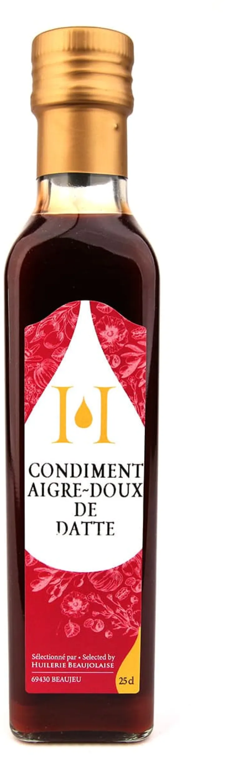 Condiment aigre-doux dattes 25 cl Huilerie Beaujolaise