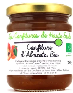 Confiture d'abricot Bio 250 g Confitures de Haute Soule