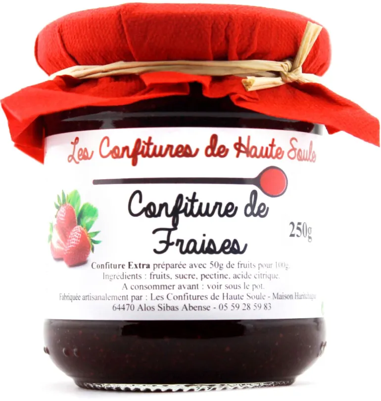 Confiture de fraise 250 g Confitures de Haute Soule