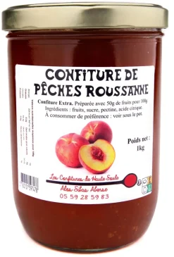 Confiture de pêche Roussanne 1 kg Confitures de Haute Soule