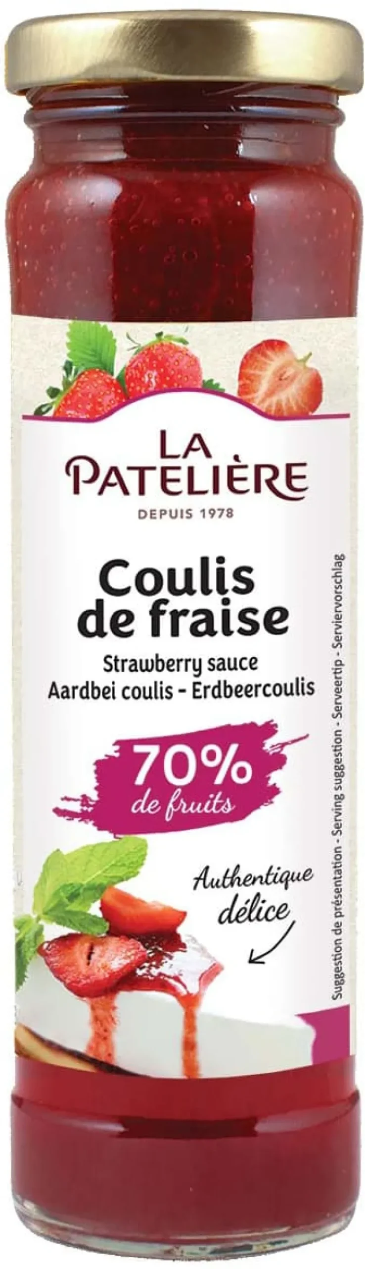 Coulis de fruit fraise 165 g La Patelière