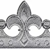 Couronne de roi Fleurs de Lys argent avec attache carton 5 unités Nordia