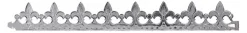 Couronne de roi Fleurs de Lys argent avec attache carton 5 unités Nordia