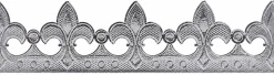 Couronne de roi Fleurs de Lys argent avec attache carton 100 unités Nordia